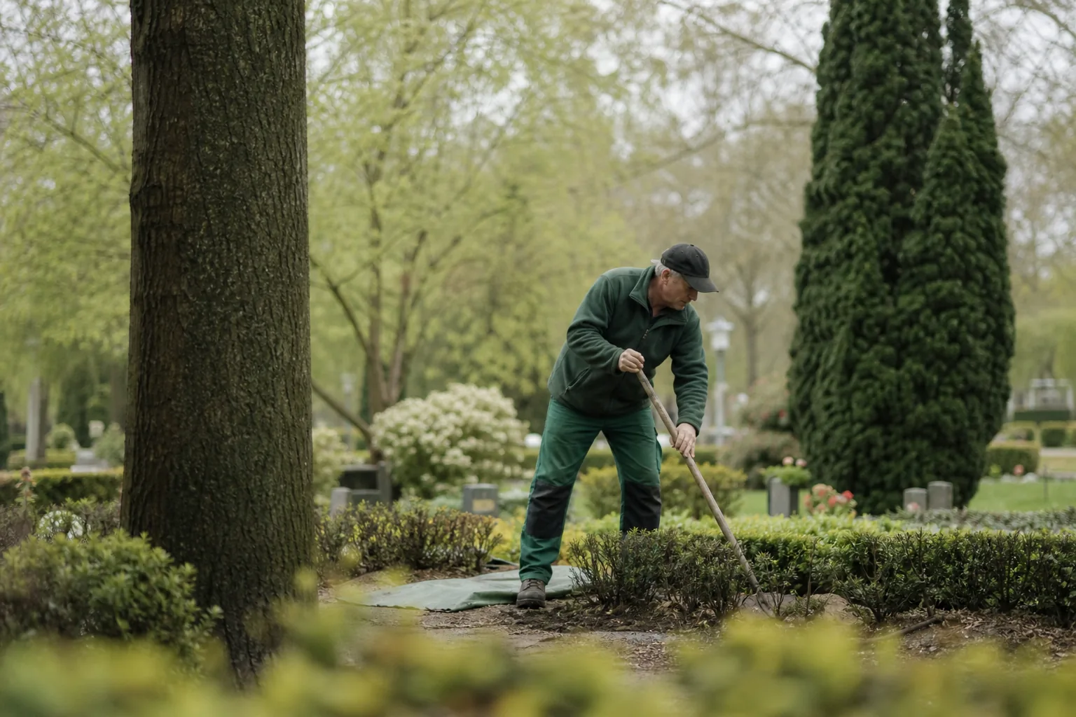 Groenwerk in de Nederlandse buitenruimte. Beeld bij het artikel: Aan welke regels en bewaartermijnen moet de administratie van een begraafplaats voldoen?